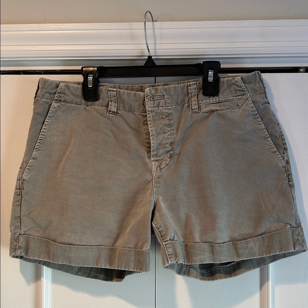 J Brand Faded Fatigue Cotton Chino Cuffed Shorts